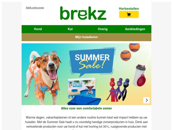 Voordeel op verkoeling voor warme dagen