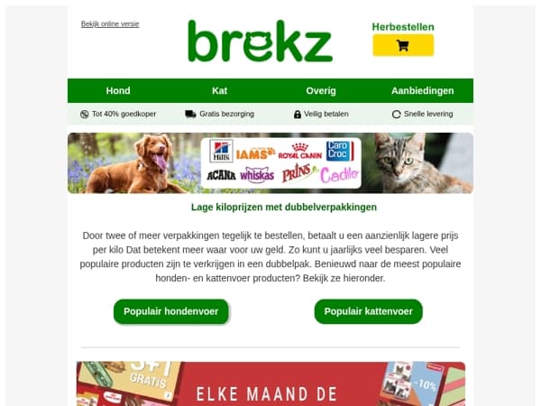 Veel voordeel met dubbelpakken!