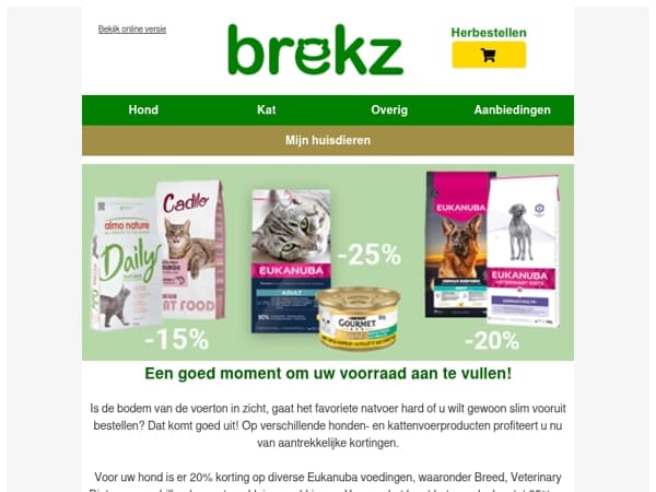 Tijd om voorraad aan te vullen?