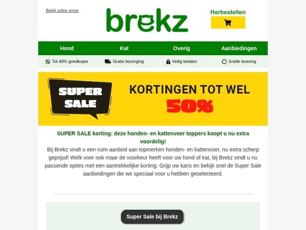 Voordelig inslaan? SUPER SALE op honden- en kattenvoertoppers