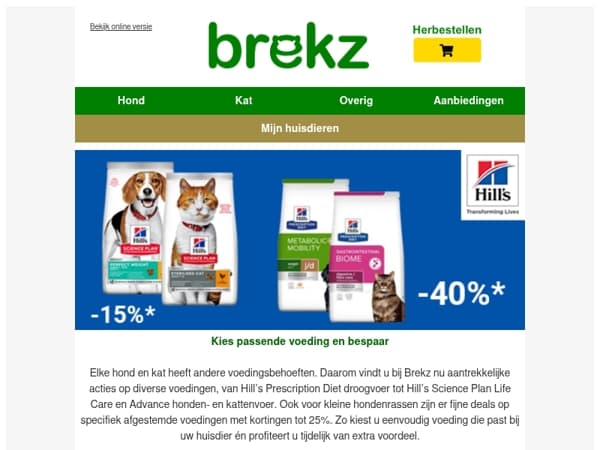 Voeding op maat met korting