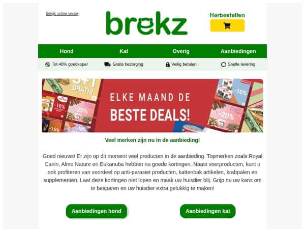 Veel producten zijn nu in de aanbieding