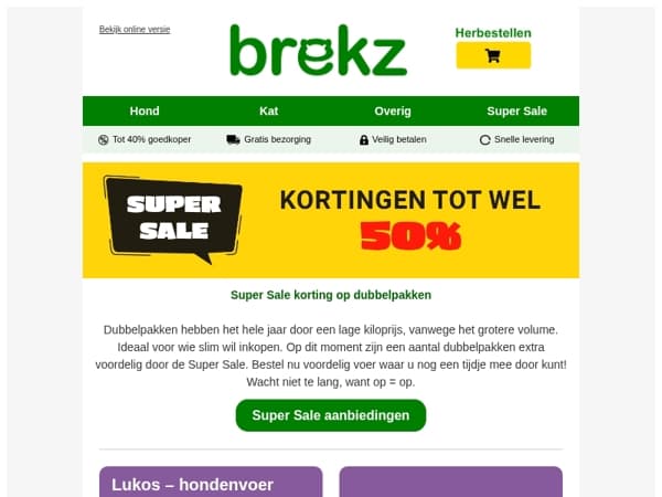 Voordeel op dubbelpakken van topmerken!