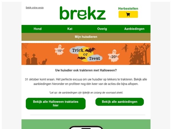 Geen trick, wél een treat 🎃