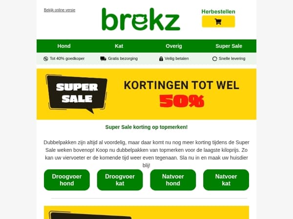 Voordeel op dubbelpakken van topmerken!