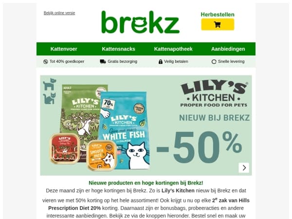 Hills Prescription Diet met 20% korting op de 2e zak