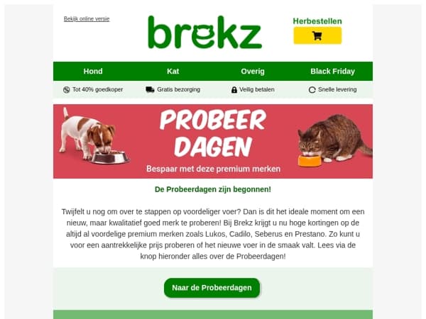 De Probeerdagen zijn begonnen!