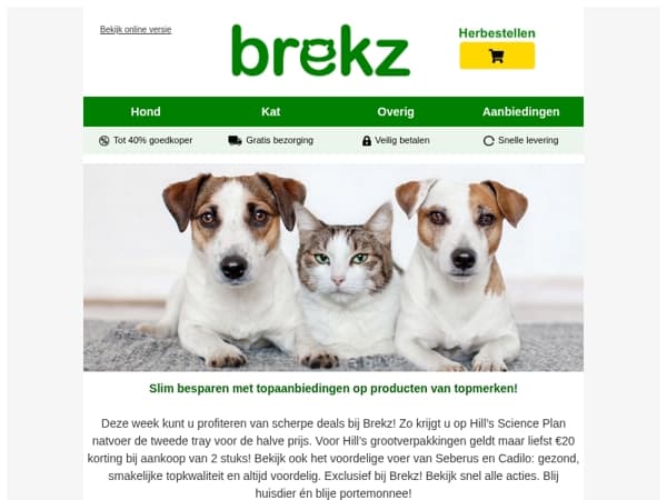 2e product halve prijs, €20 korting en meer!