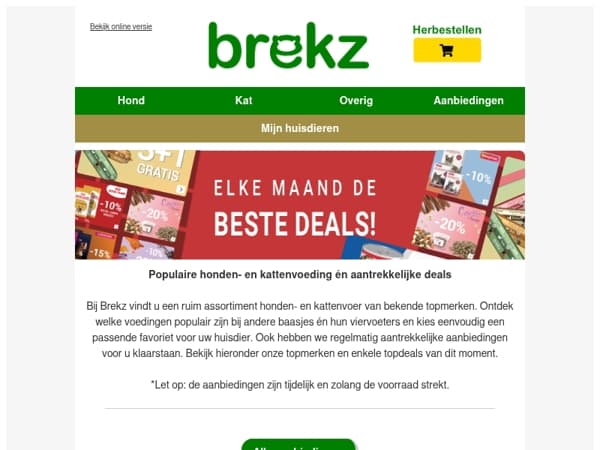 Topmerken voor hond en kat