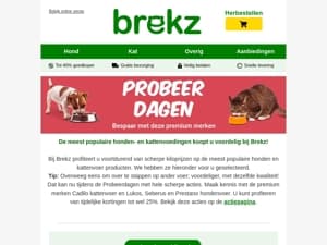 De meest populaire honden- en kattenvoedingen van Brekz