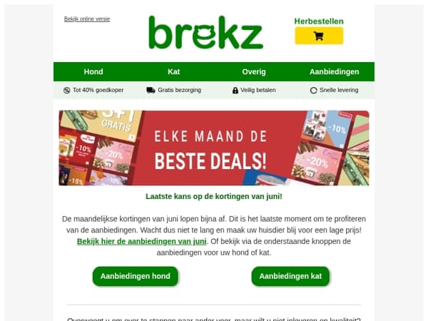 De maandkortingen lopen bijna af!