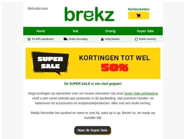 De Super Sale is begonnen!