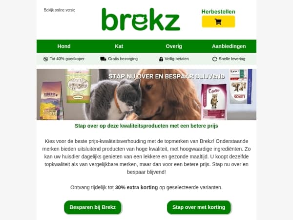 Stap over op kwaliteitsproducten met een betere prijs