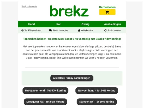 Black Friday korting op honden- en kattenvoertoppers