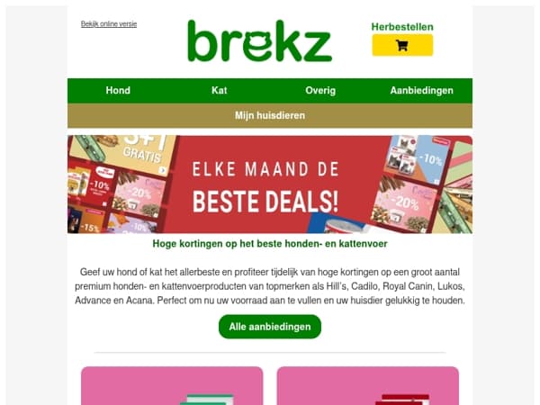 Hoge kortingen op premium honden- en kattenvoer