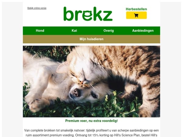 Tijdelijk voordeel op premium merken nat- en droogvoer