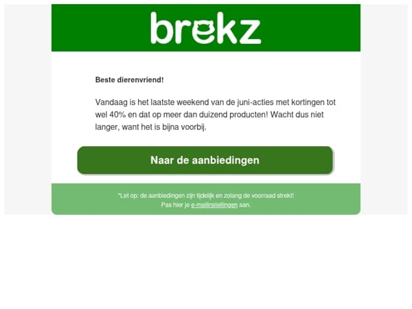 De juni-acties eindigen bijna!