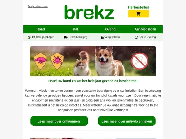 Lenteweer = extra alert zijn! Bescherm uw hond of kat