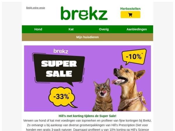Hill’s producten nu met korting