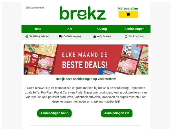 Tot 50% korting op dierbenodigdheden