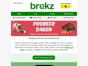 Extra voordelig honden- en kattenvoer bij Brekz!