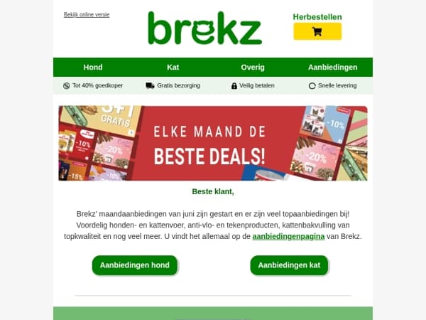 Tot 50% korting voor uw huisdier