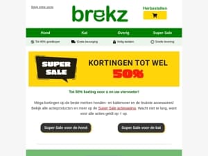 SUPER SALE ALERT: tot 50% korting voor u en uw viervoeter!