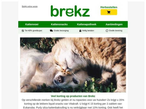 Eukanuba, Vitakraft en Purly in de aanbieding