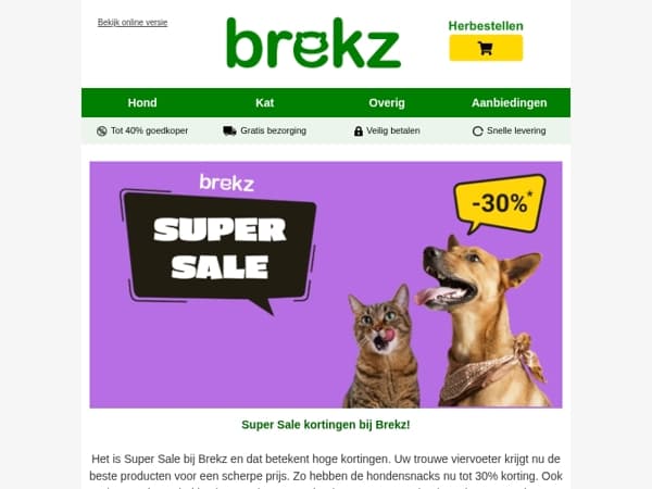 SUPER SALE! Hoge korting op hondensnacks, kattenbakproducten en meer