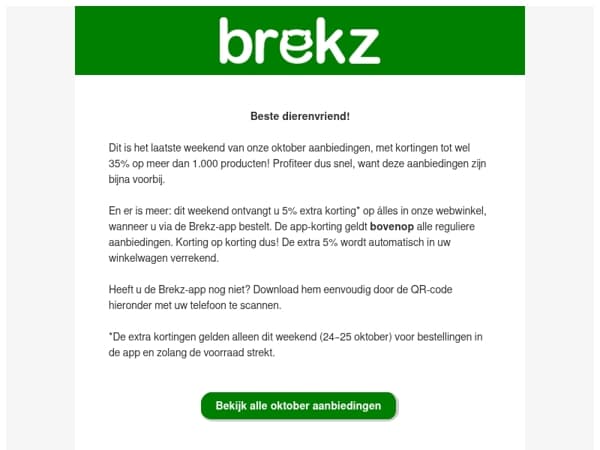 5% extra korting op ALLES