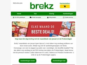 Maanddeals januari: nog maar één dag korting!
