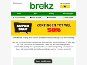 SUPER SALE korting op honden- en kattenvoertoppers
