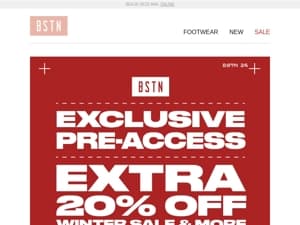 Exclusieve pre-access: Pak -20% extra korting op onze Winter Sale! 🚨  