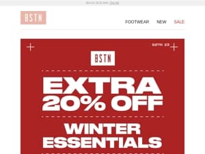 -20% extra korting op winter essentials 💸  