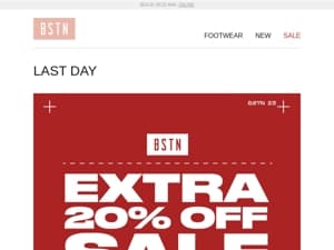 BSTN’s Top 10 Picks: extra 20 % korting op sale-items! 🔥  