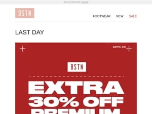 BSTN's Top 10 Picks: -30 % korting op Premium Styles! ✨    