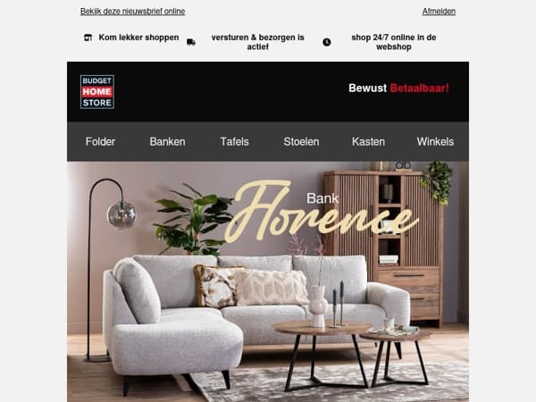 Lekker loungen op een nieuwe bank?