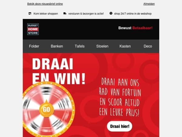 Altijd prijs met ons Rad van Fortuin! 🎁