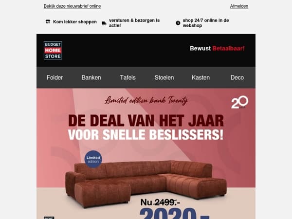 LIMITED EDITION: Maak kennis met bank Twenty 😍