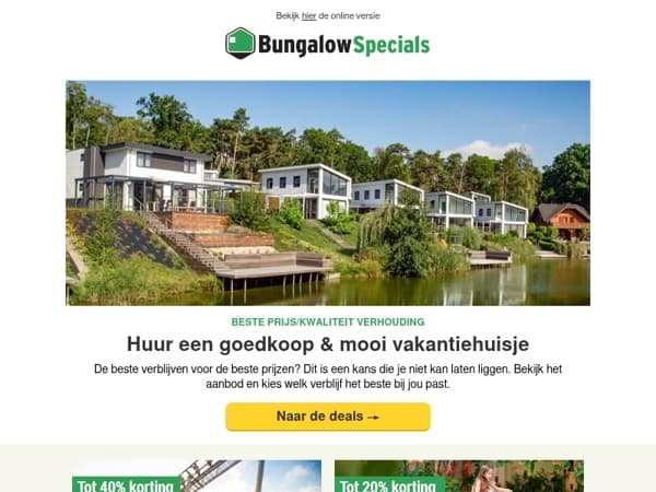 De beste huisjes voor de beste prijs