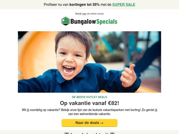 Vanaf €82 kun jij al op vakantie!
