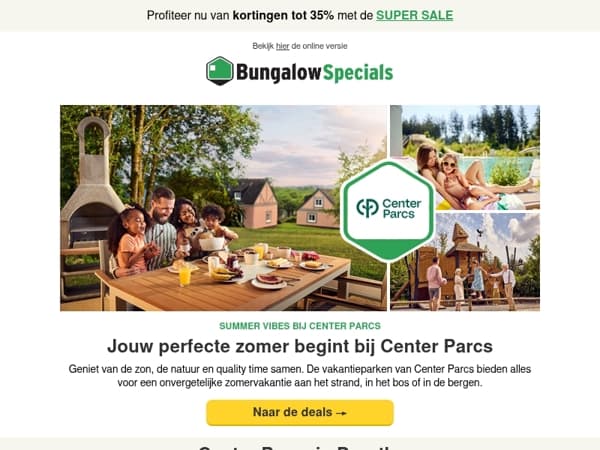 Center Parcs heeft voordelige zomerdeals☀️