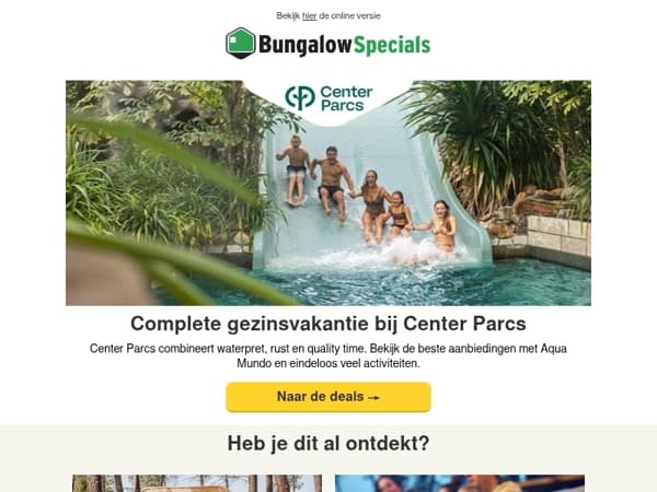 Ontdek de populairste Center Parcs