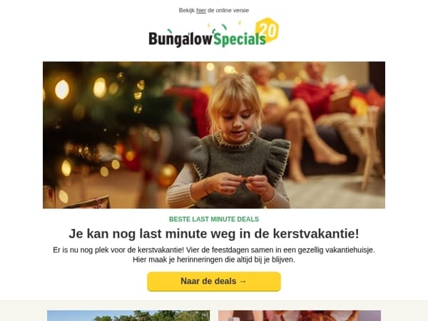 Last minutes Kerstvakantie VOL = VOL