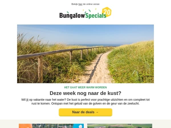 Geniet dit weekend met 27 graden aan de kust!