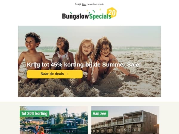 Alleen vandaag nog Summer Sale: korting tot 45%!