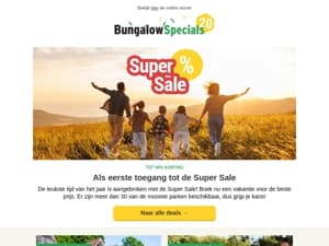 Jij krijgt als eerste toegang tot de Super Sale!