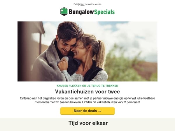 Vakantie voor 2 in een romantisch vakantiehuis