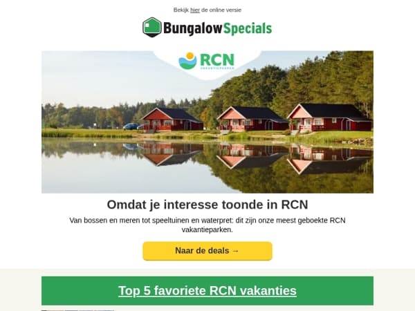 Ontdek de populairste RCN parken