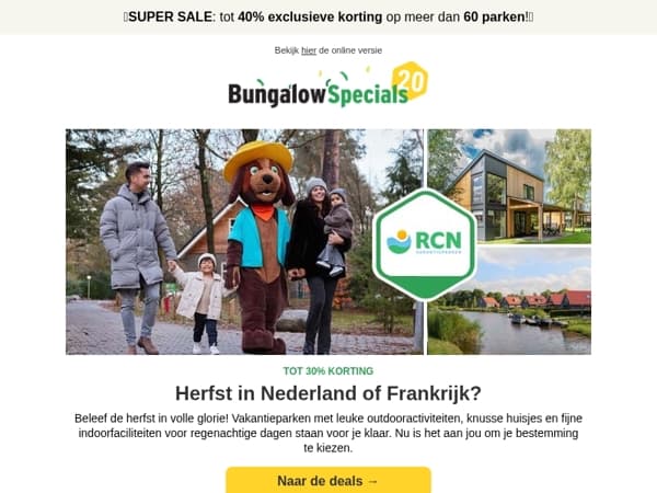 Geniet voordelig van Frankrijk of Nederland